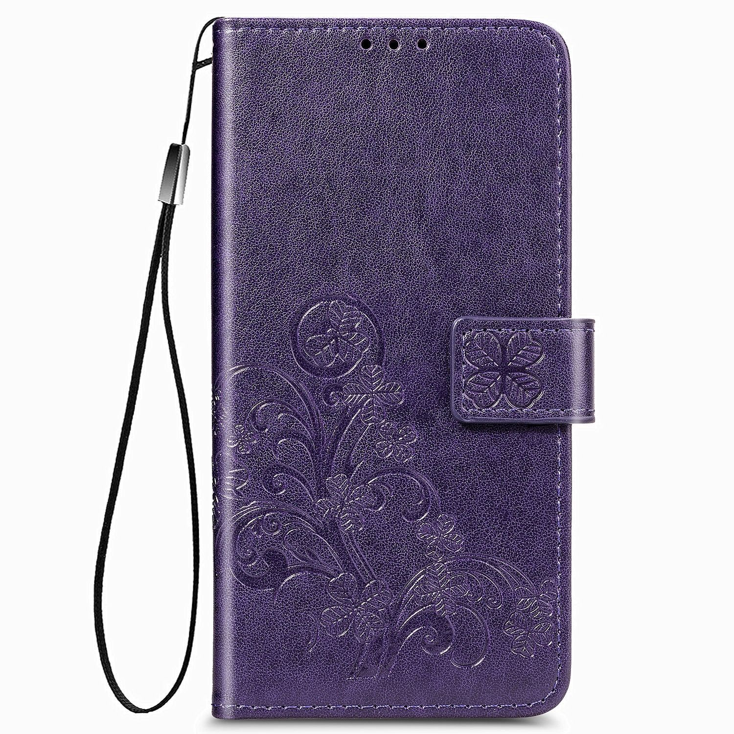 KÖNIG DESIGN Book Case, Bookcover, Moto Play, Motorola, G9 Violett