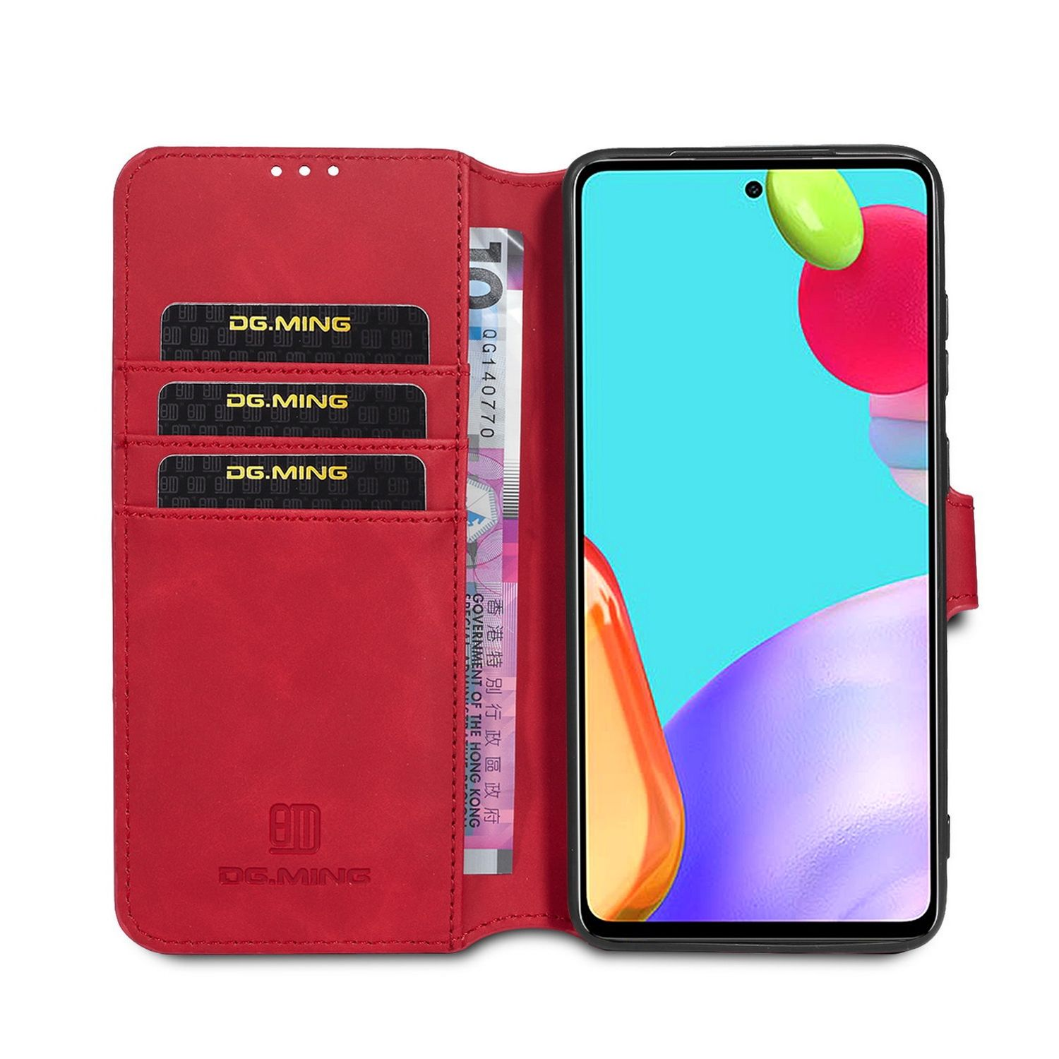 KÖNIG DESIGN Book Case, A52s, A52 5G Galaxy / / Bookcover, 4G Samsung, Rot