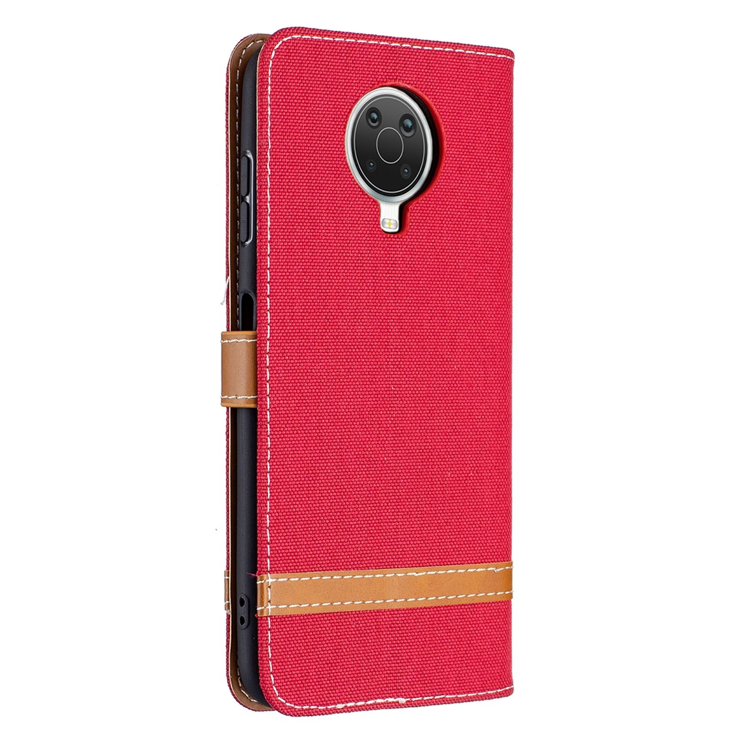 KÖNIG DESIGN Bookcover, Case, Nokia, G10 G20, Rot Book 