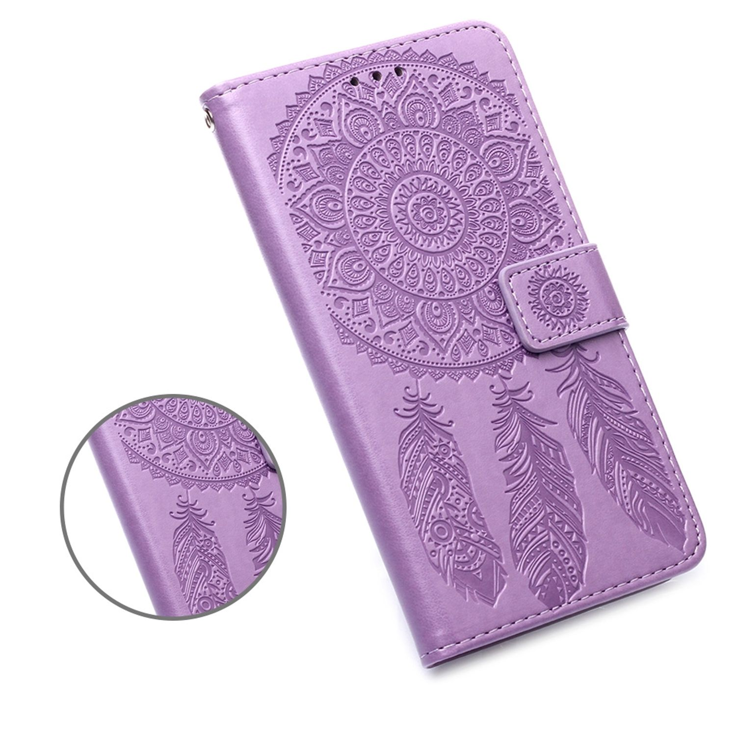 KÖNIG DESIGN Book Violett Case, Xiaomi, Mi 10 Bookcover, Lite 5G