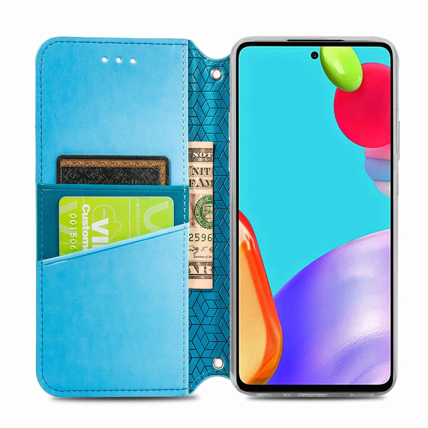 / / Blau DESIGN KÖNIG Case, 5G Galaxy Bookcover, A52s, 4G Book Samsung, A52