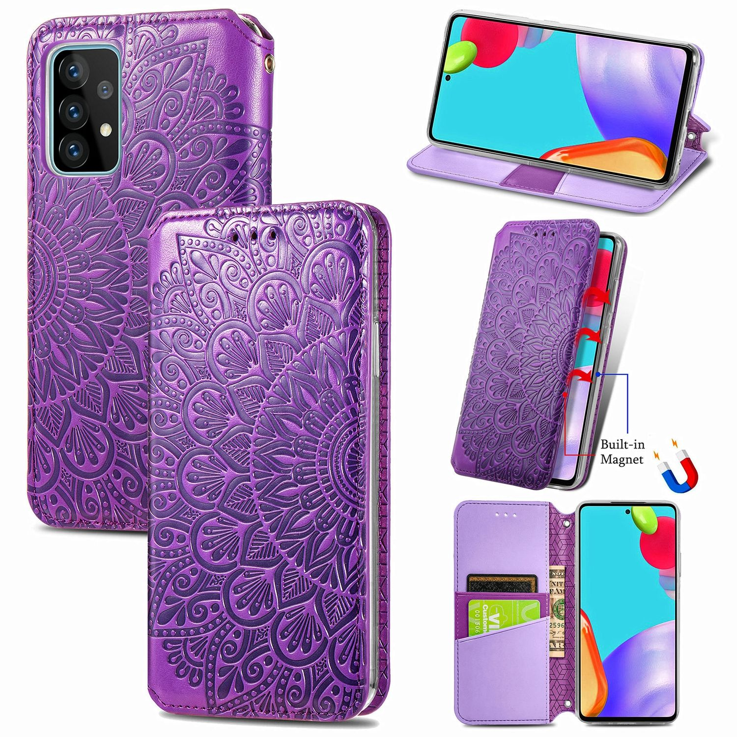 KÖNIG Galaxy Bookcover, DESIGN Violett A52s, / / Samsung, 5G Book Case, 4G A52