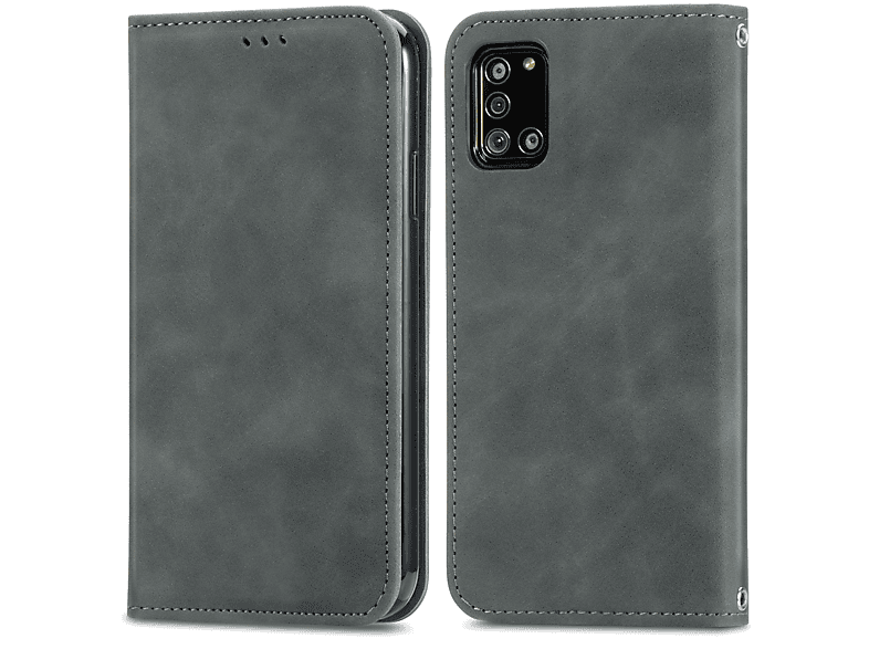 A32 Case, Grau KÖNIG 5G, Galaxy DESIGN Book Bookcover, Samsung,