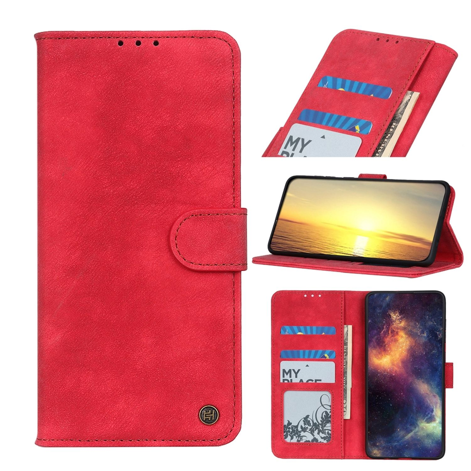 KÖNIG DESIGN Book Xperia III, Bookcover, Rot Case, 10 Sony