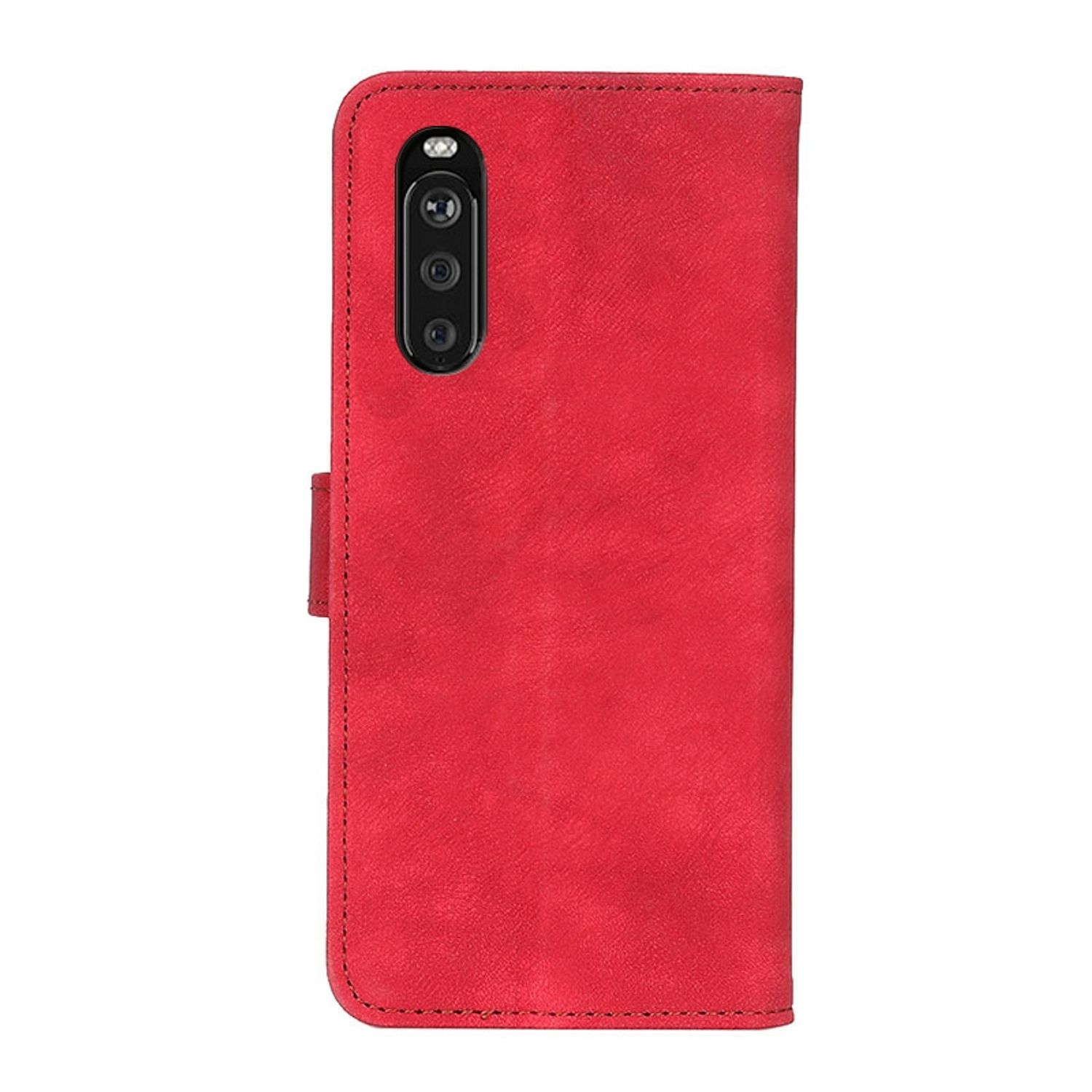 KÖNIG DESIGN Book Xperia III, Bookcover, Rot Case, 10 Sony