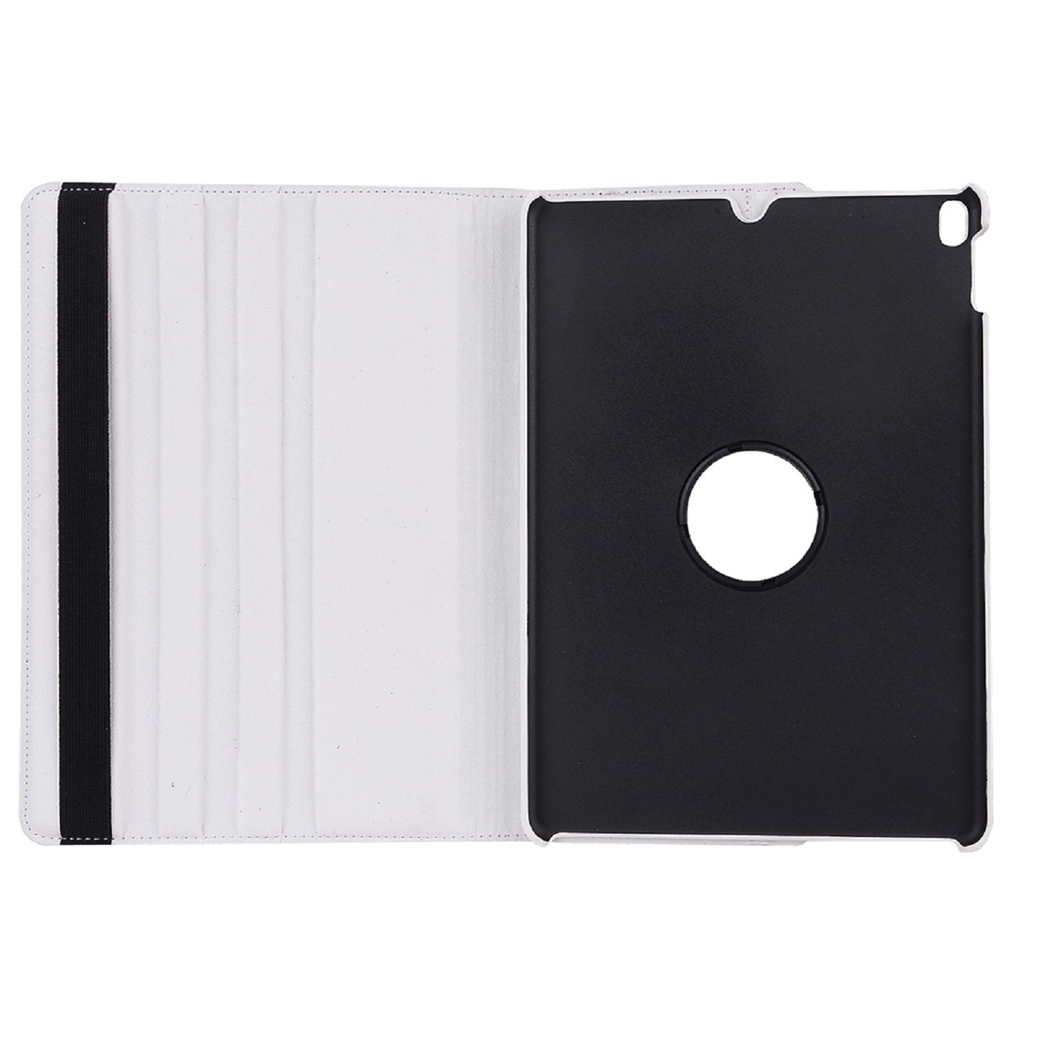 PROTECTORKING Tablethülle Bookcover Case Rotation Robustes 360 Apple Grad TPU, Kunstleder/ Weiß für Schutzhülle Full Cover drehbar