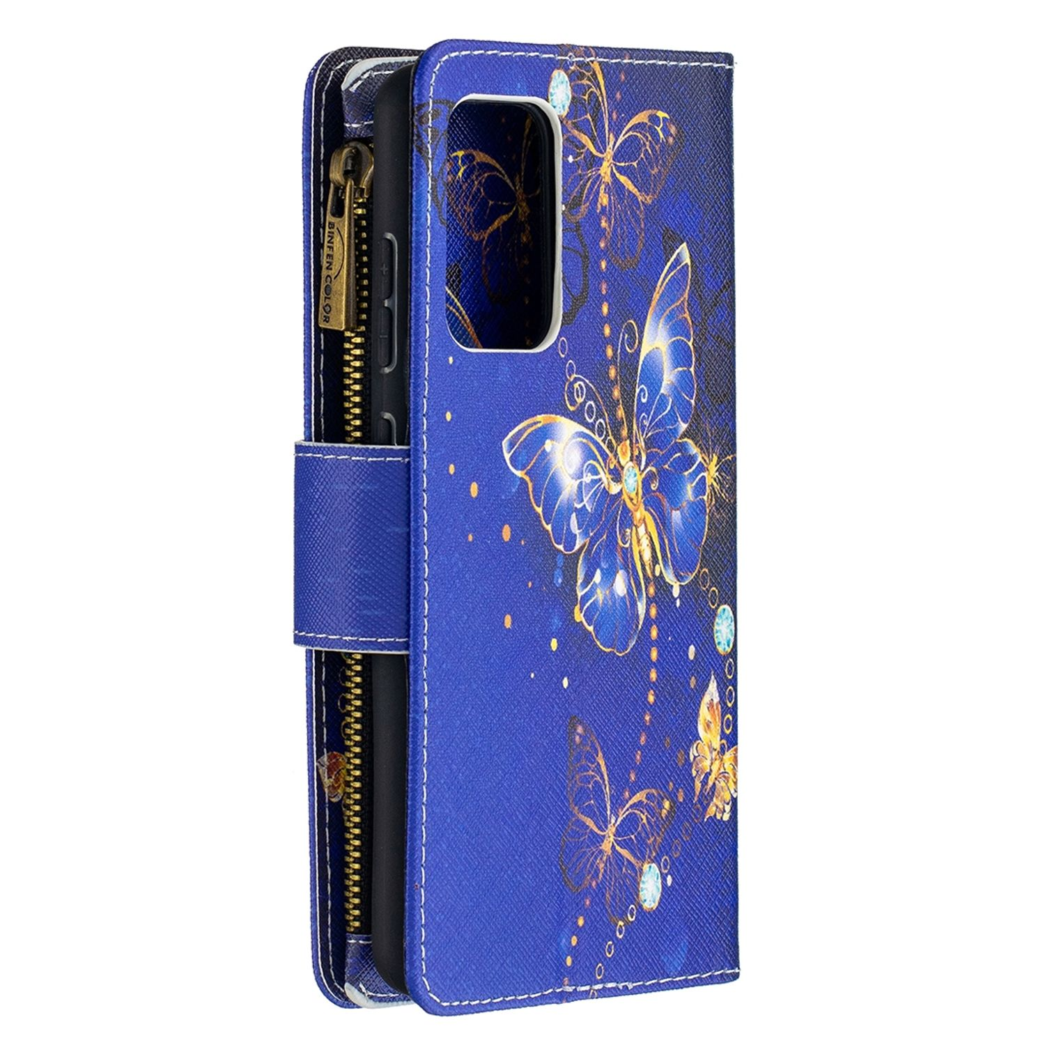 Book KÖNIG Bookcover, DESIGN Violett 5G Case, A52s, 4G / Samsung, A52 / Galaxy