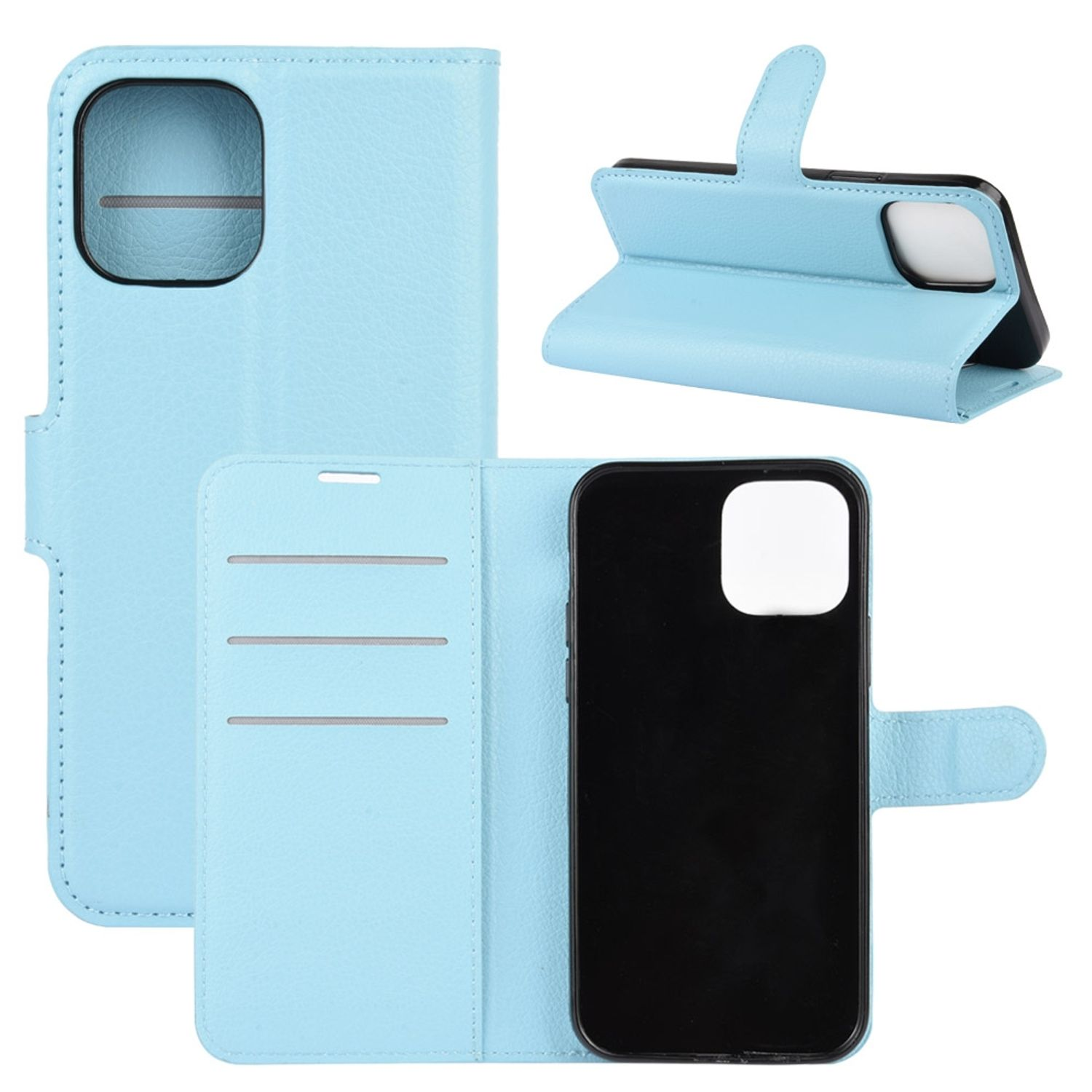 / iPhone Apple, Book Blau Case, KÖNIG Bookcover, 12 Pro, 12 DESIGN
