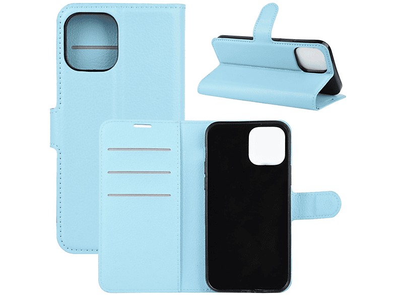 Blau iPhone Apple, 12 Book Bookcover, KÖNIG 12 / Pro, DESIGN Case,