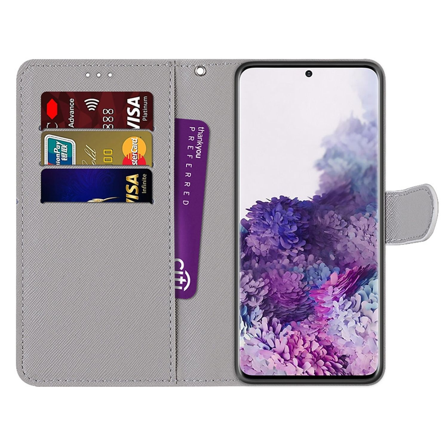Samsung, S21 KÖNIG Plus, Book Case, Mehrfarbig Galaxy Bookcover, DESIGN