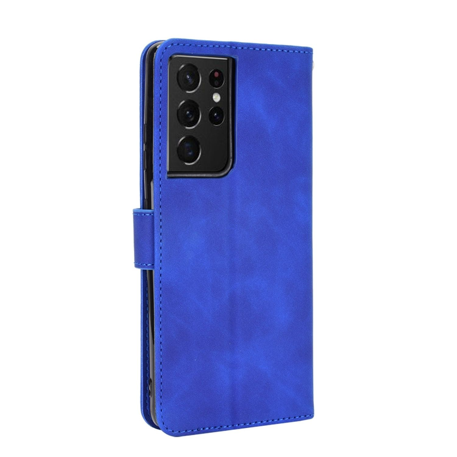 KÖNIG DESIGN Book Case, Bookcover, Galaxy Samsung, Ultra, Blau S21