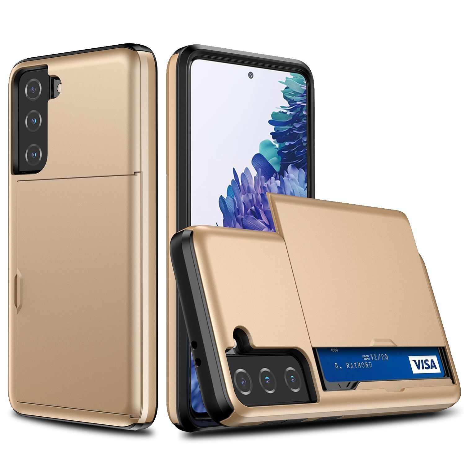 Galaxy Gold S21 Case, KÖNIG Plus, DESIGN Backcover, Samsung,