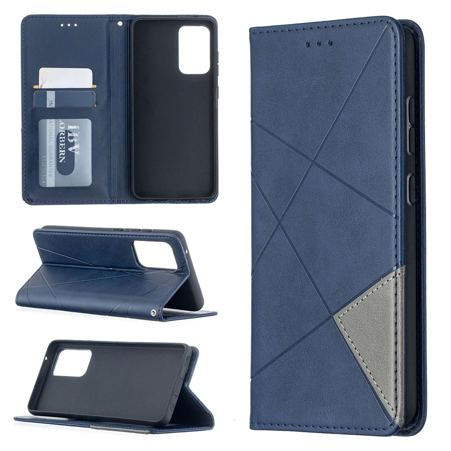 KÖNIG DESIGN Book Case, Bookcover, A52s, A52 / 5G Samsung, Galaxy Blau 4G 