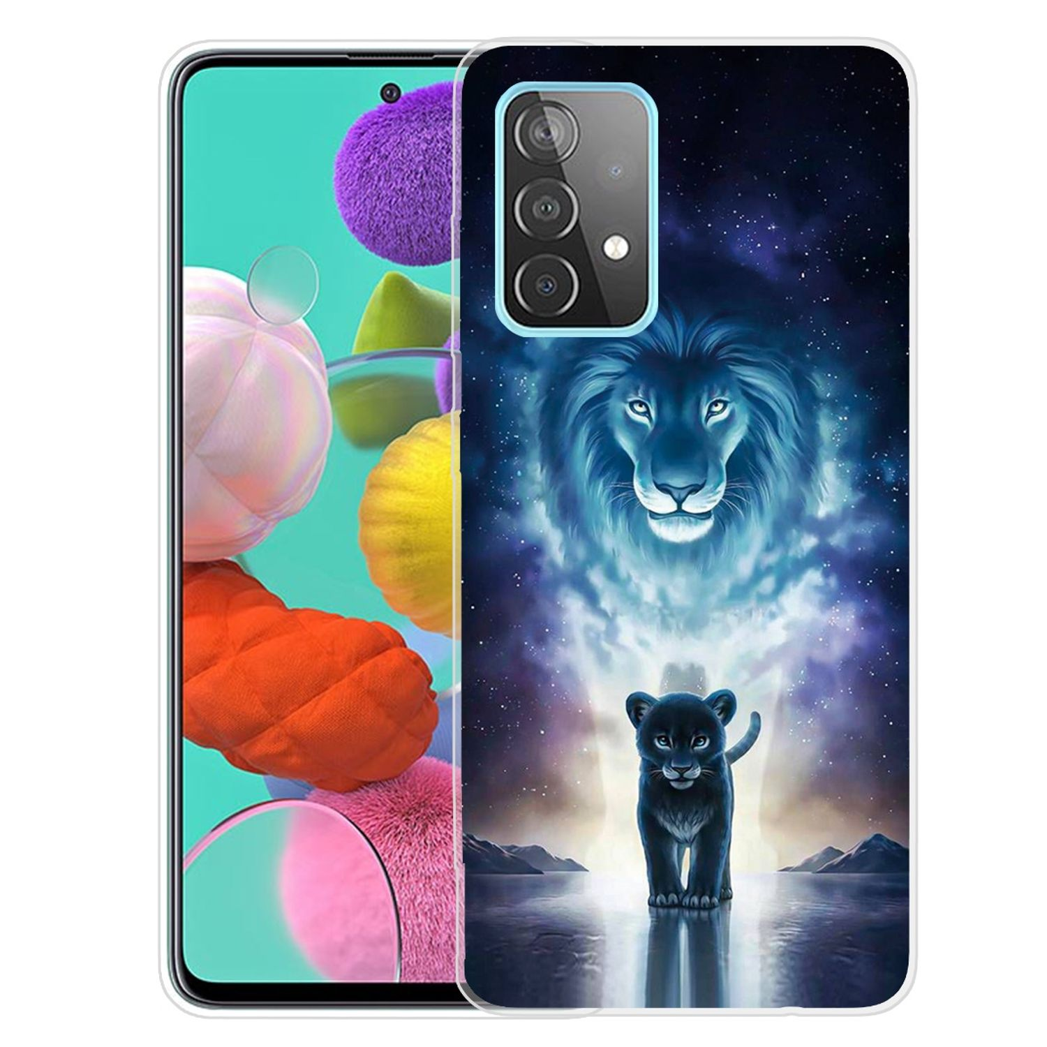 KÖNIG DESIGN Galaxy Case, 5G, Samsung, Transparent Backcover, A72