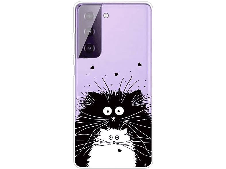 DESIGN Transparent Galaxy Backcover, Plus, S21 Samsung, Case, KÖNIG