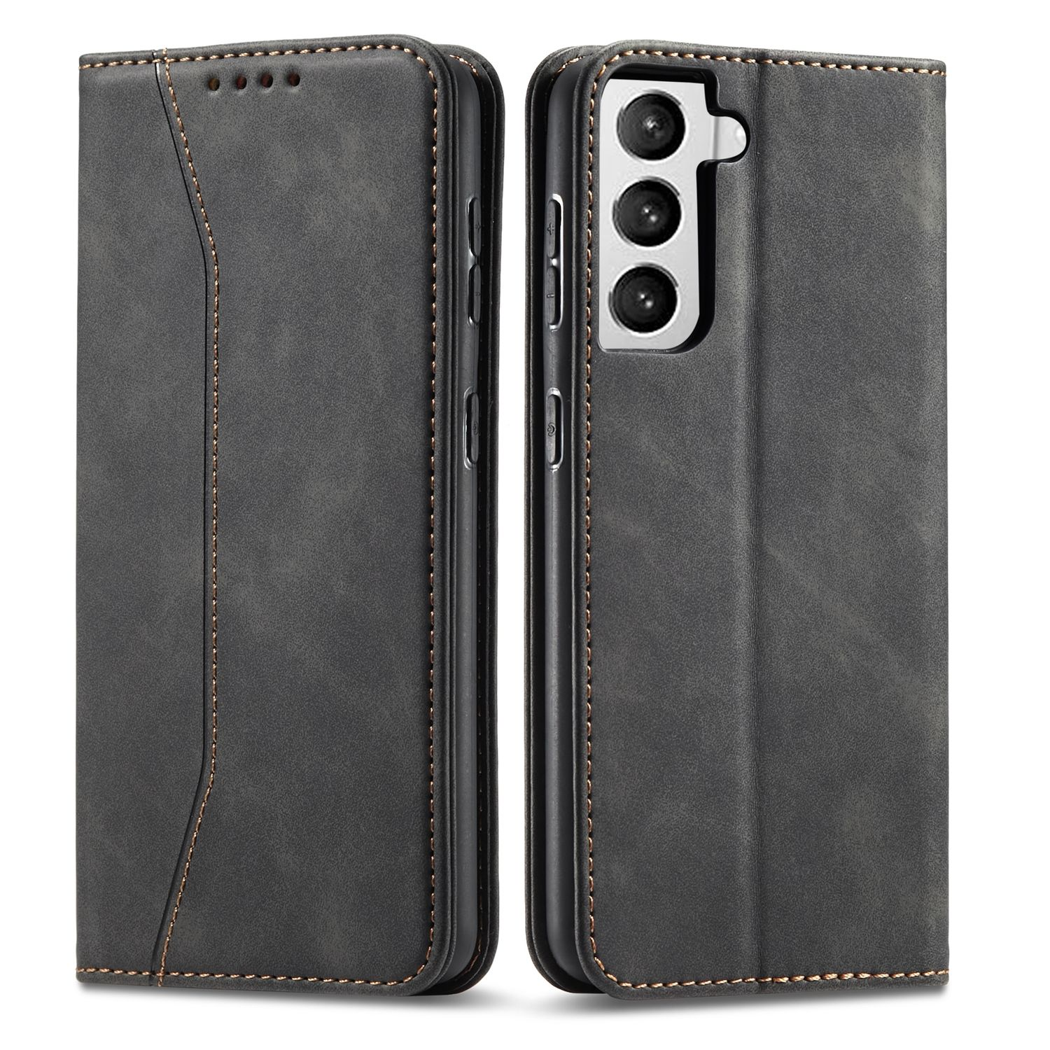 Schwarz Samsung, S21 Plus, KÖNIG Case, DESIGN Bookcover, Galaxy Book