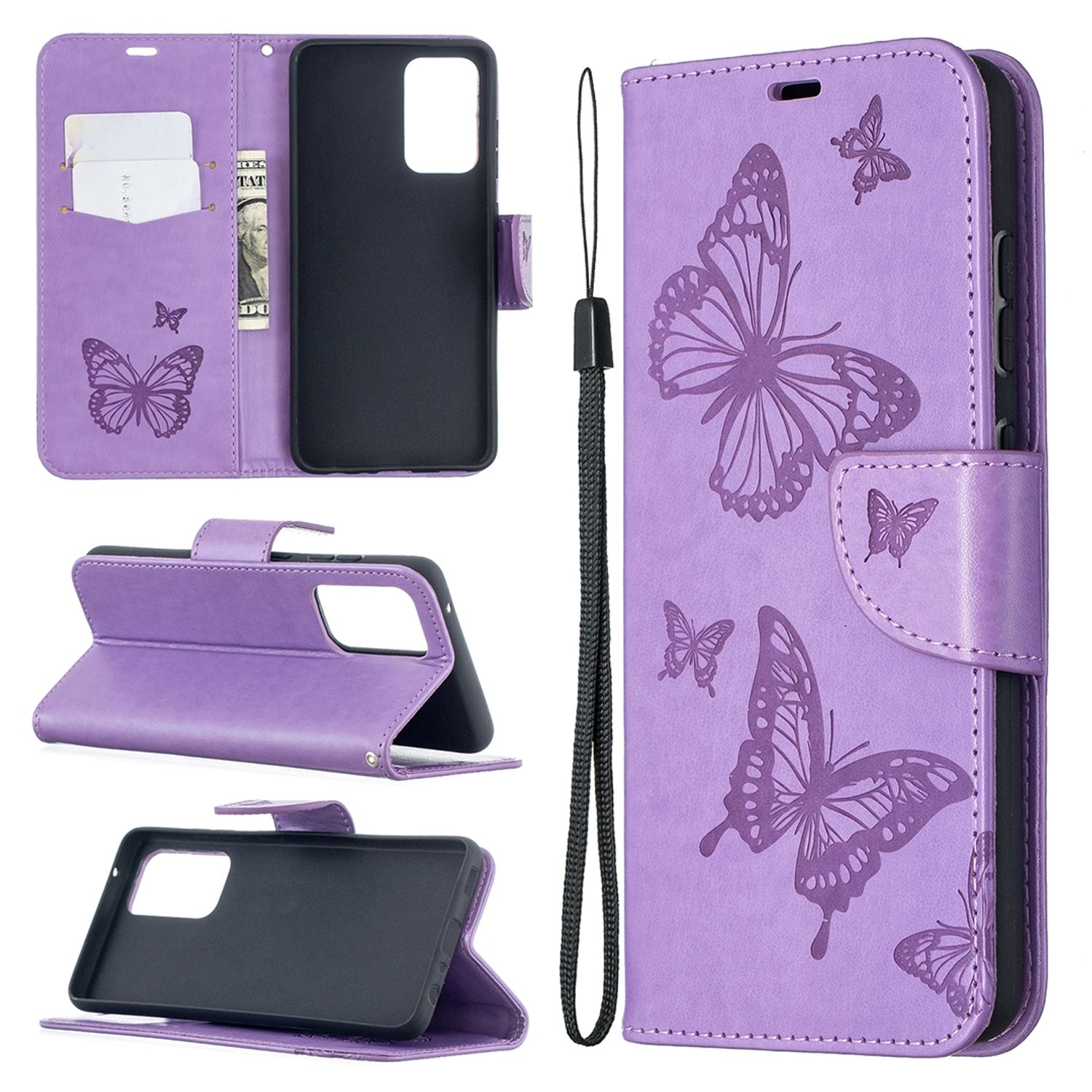 Case, 5G Galaxy Samsung, Book / 4G A52s, Bookcover, DESIGN A52 Violett / KÖNIG