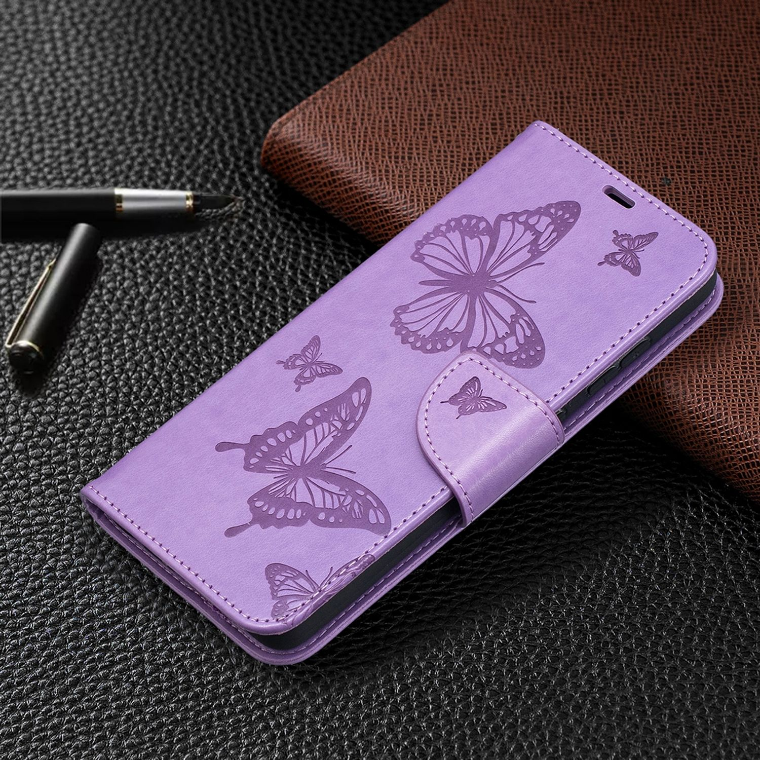 A52 KÖNIG 4G / DESIGN / Book Samsung, 5G Case, Galaxy A52s, Bookcover, Violett