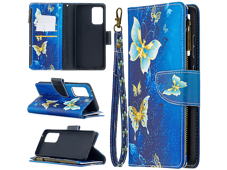DESIGN Samsung, Case, Bookcover, A52 4G A52s, / Book KÖNIG Galaxy / Blau 5G