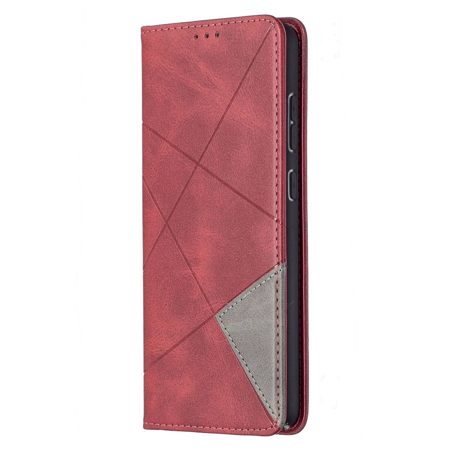 KÖNIG DESIGN Galaxy Rot Bookcover, 5G, A72 Samsung, Case, Book