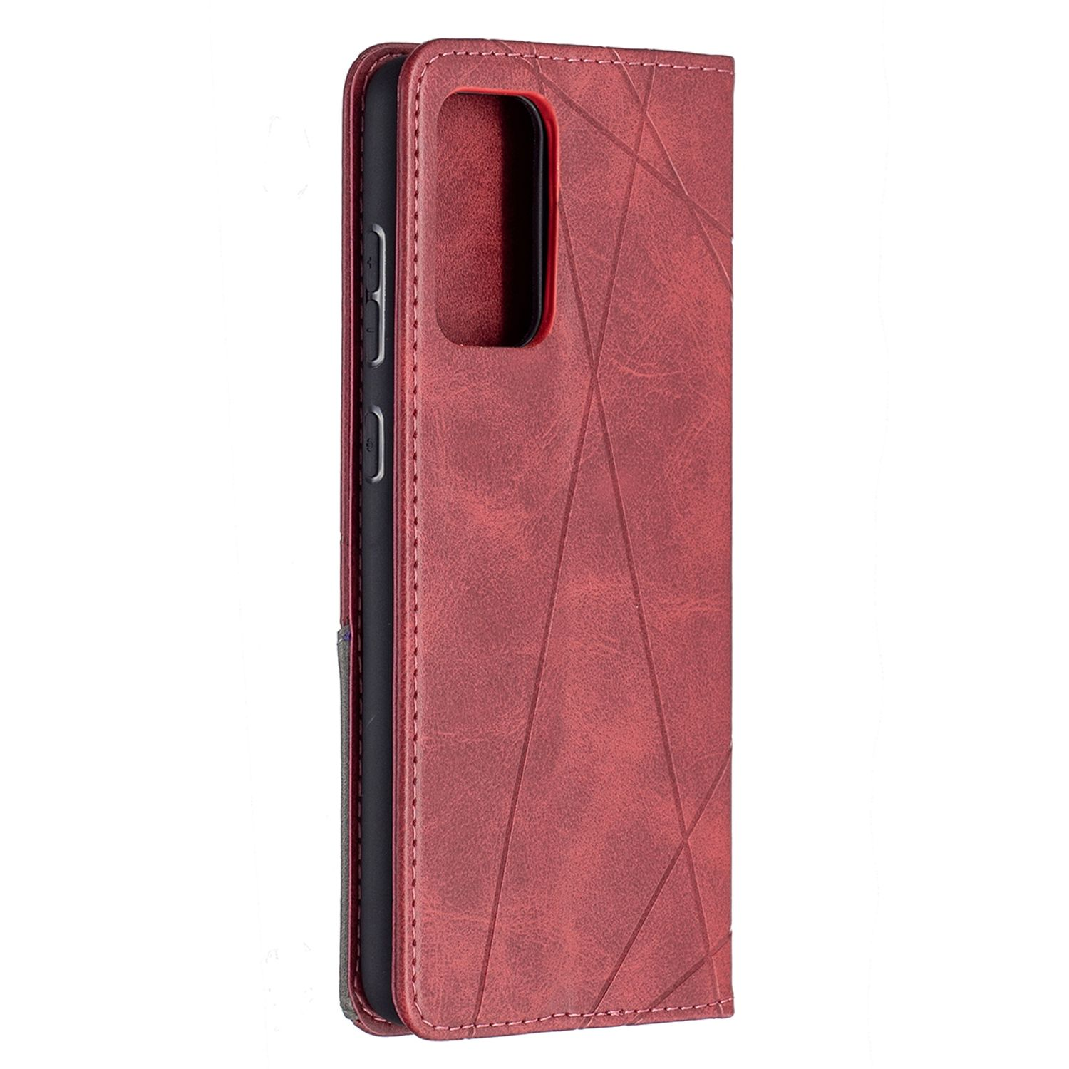 Book Samsung, 5G, DESIGN KÖNIG Case, Galaxy Bookcover, A72 Rot