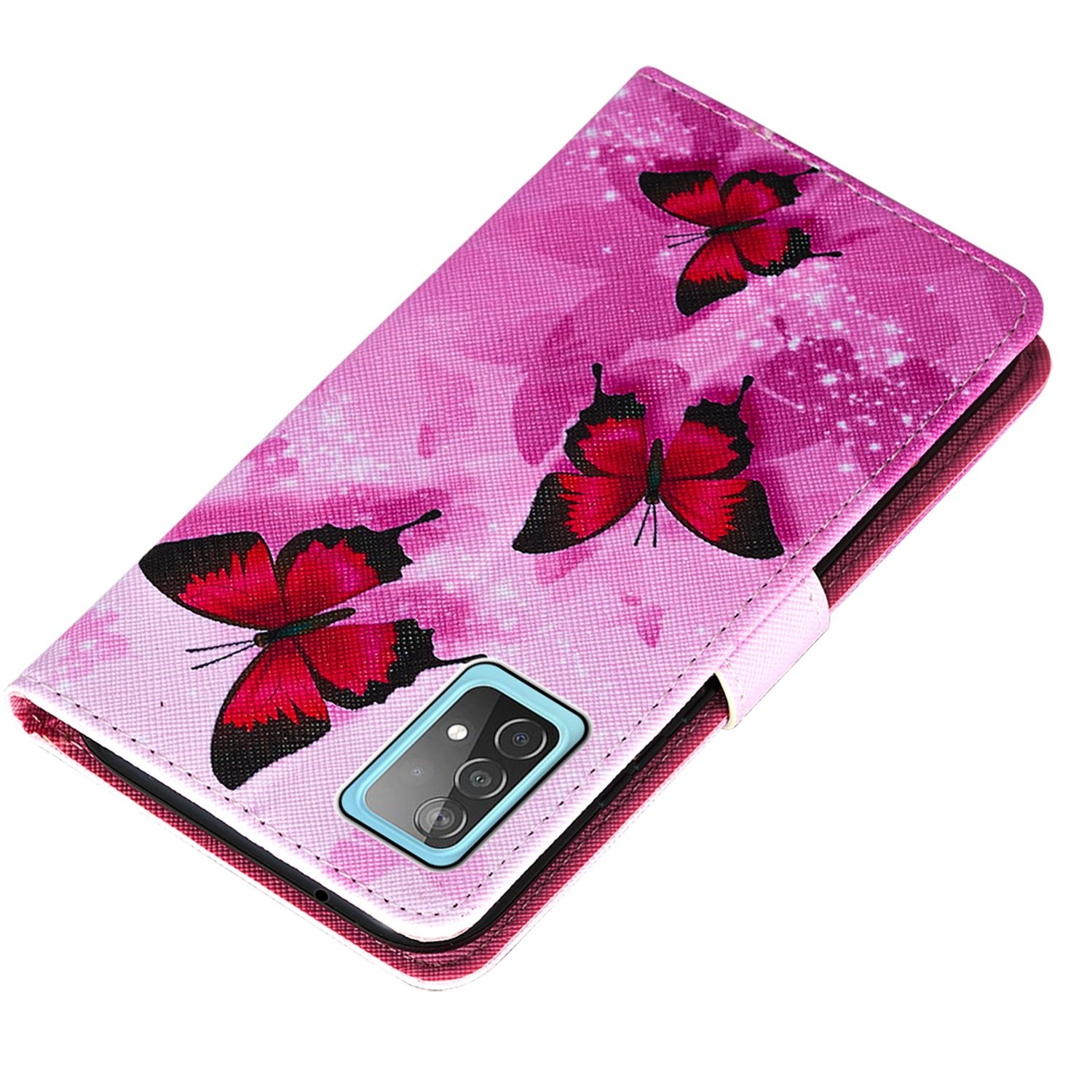 KÖNIG DESIGN Book / Galaxy Case, A52 / A52s, Rosa 4G Samsung, Bookcover, 5G