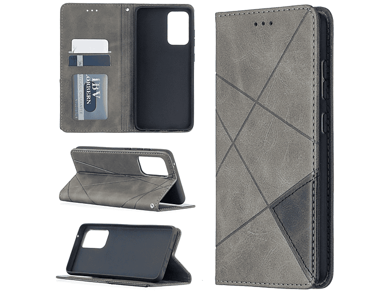 KÖNIG DESIGN Book Case, Bookcover, Samsung, Galaxy A52 4G / 5G / A52s, Grau