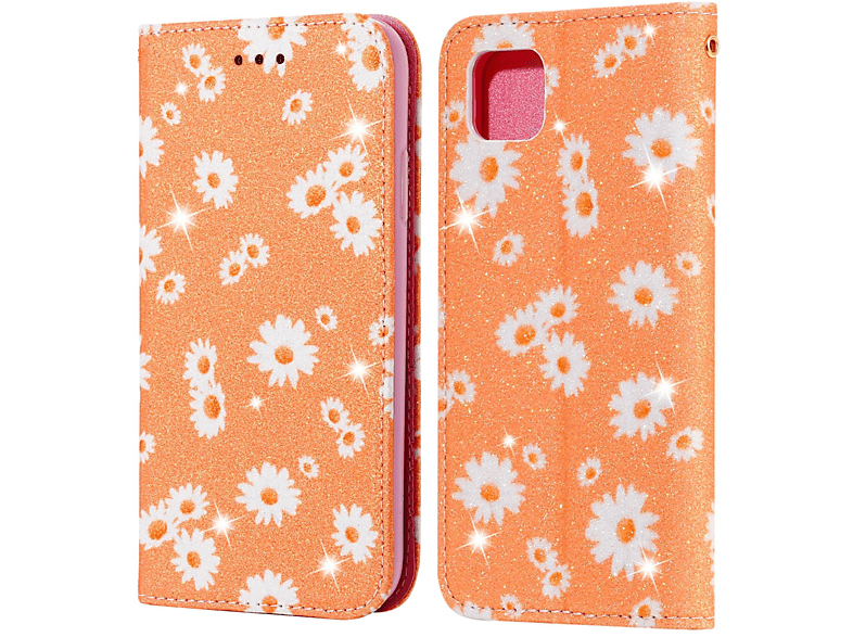 KÖNIG DESIGN Book Bookcover, Huawei, Y5p, Orange Case