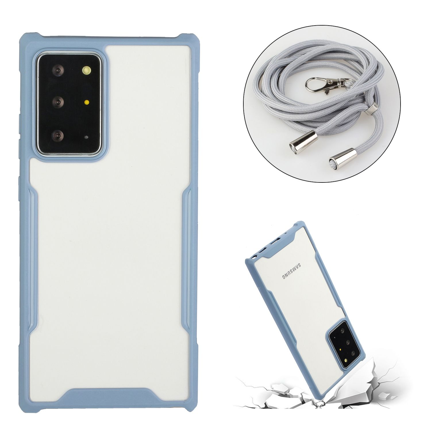 S21 Case, KÖNIG Blau Galaxy Samsung, DESIGN Ultra, Umhängetasche,