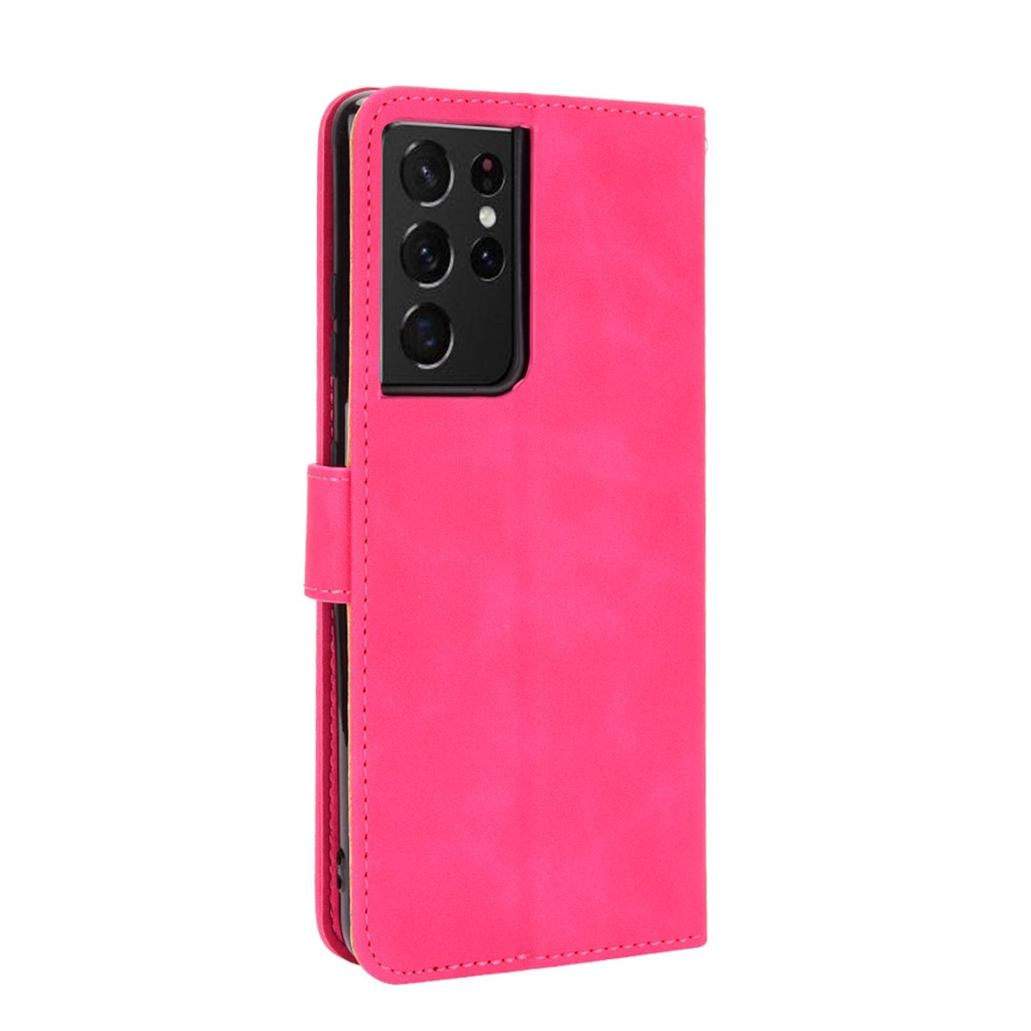 KÖNIG DESIGN Book Case, Bookcover, S21 Rosa Galaxy Samsung, Ultra