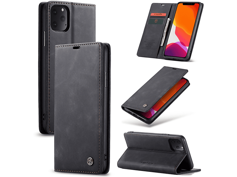 KÖNIG DESIGN Book Case, Bookcover, Apple, iPhone 11 Pro, Schwarz | Bookcover