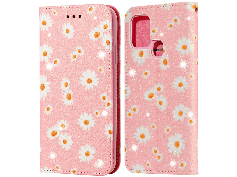 Samsung, Bookcover, Galaxy Book A21s, DESIGN Rosa Case, KÖNIG