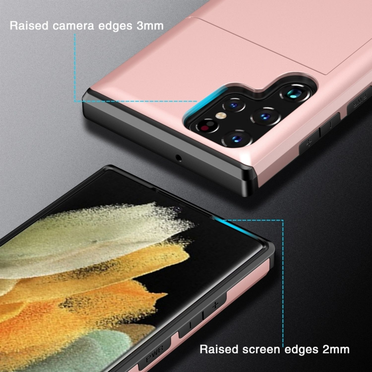 S22 Backcover, Galaxy KÖNIG Samsung, Rose Ultra Rot Case, DESIGN 5G,