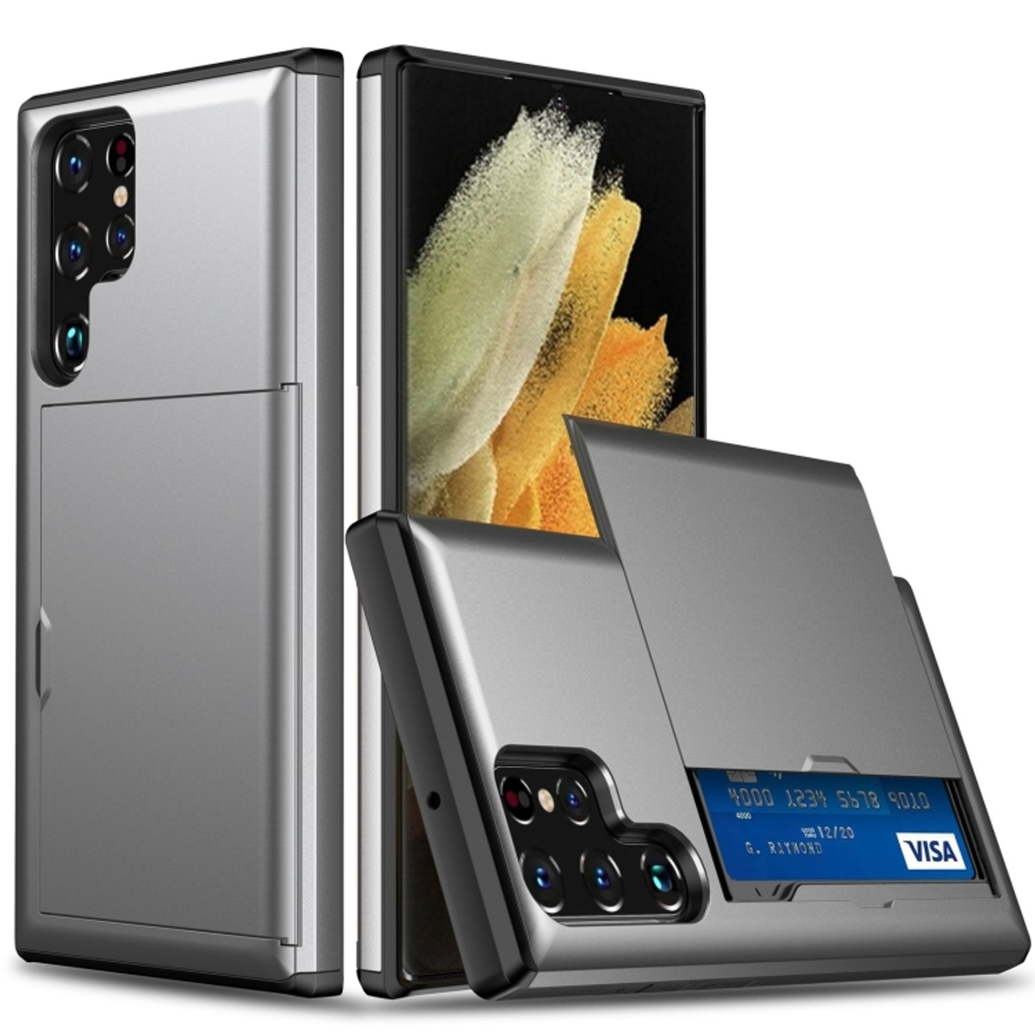 Galaxy Case, S22 DESIGN Backcover, Samsung, Grau Ultra KÖNIG 5G,
