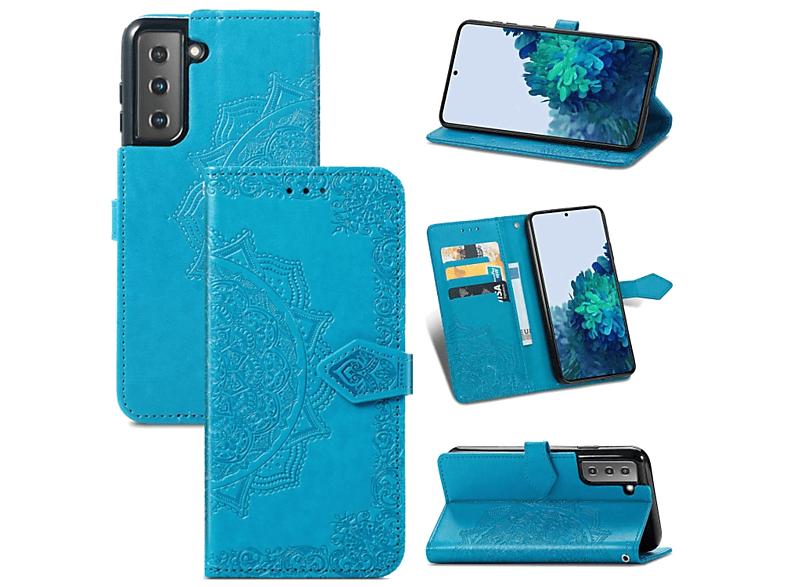 Case, Plus 5G, Bookcover, Galaxy Book KÖNIG DESIGN S22 Blau Samsung,