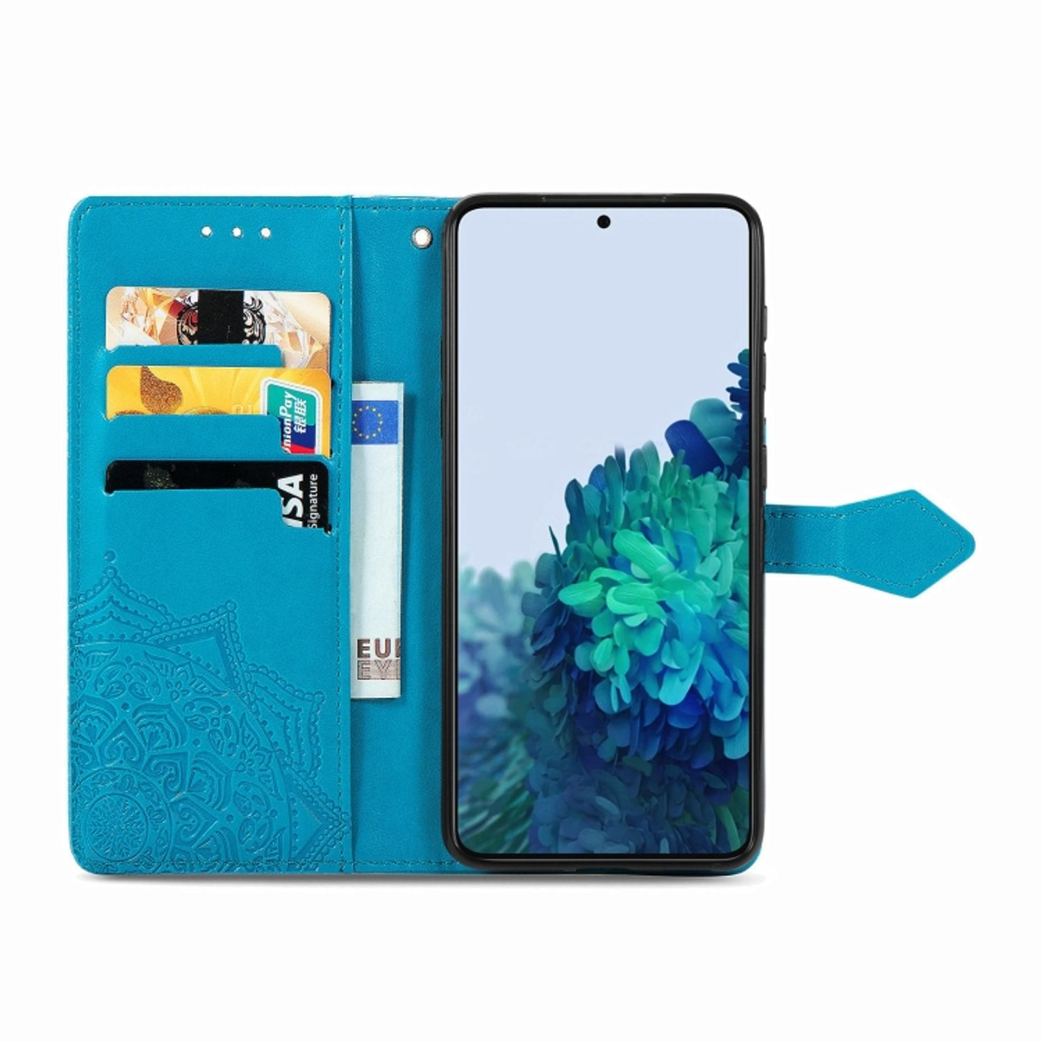Case, Book Samsung, 5G, Plus KÖNIG S22 Galaxy Bookcover, Blau DESIGN