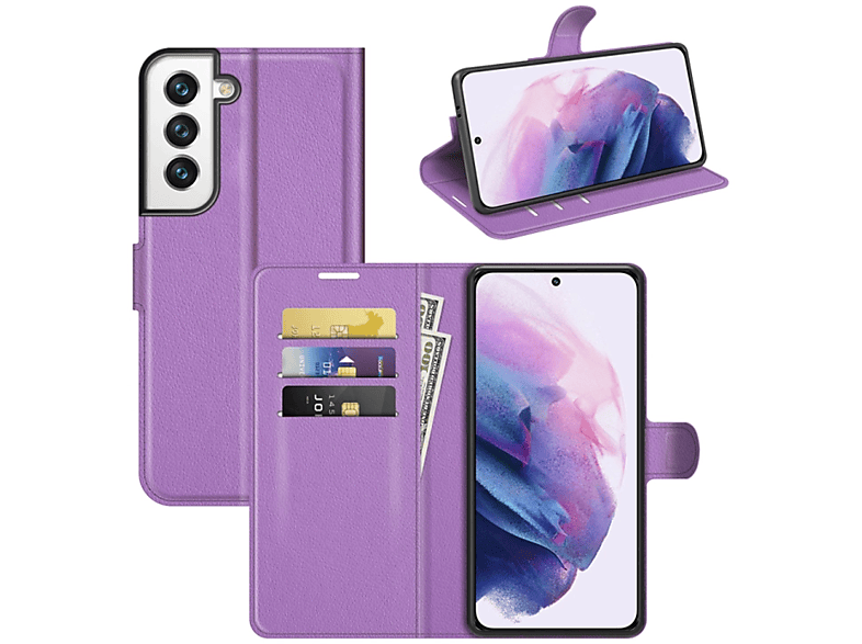 KÖNIG DESIGN Book Case, Bookcover, Samsung, Galaxy S22 Plus 5G, Violett