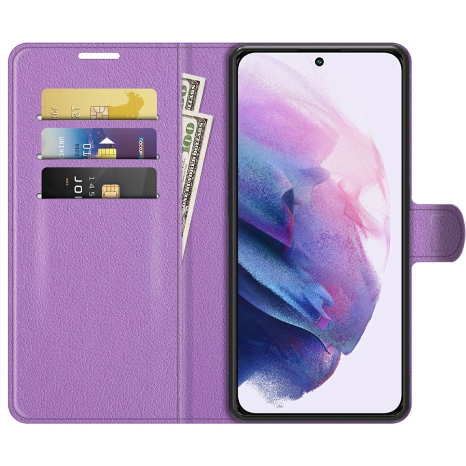 5G, Violett Galaxy KÖNIG DESIGN Samsung, S22 Bookcover, Case, Book