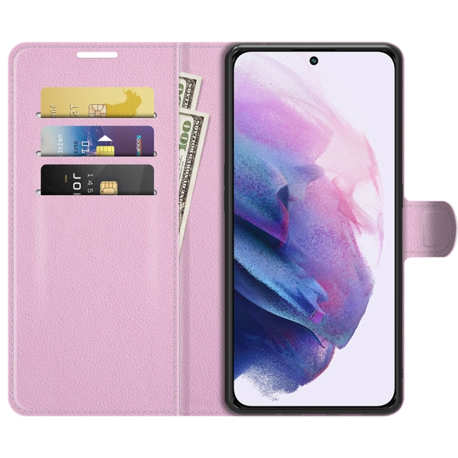 Bookcover, KÖNIG DESIGN Plus Rosa Samsung, S22 Case, 5G, Galaxy Book