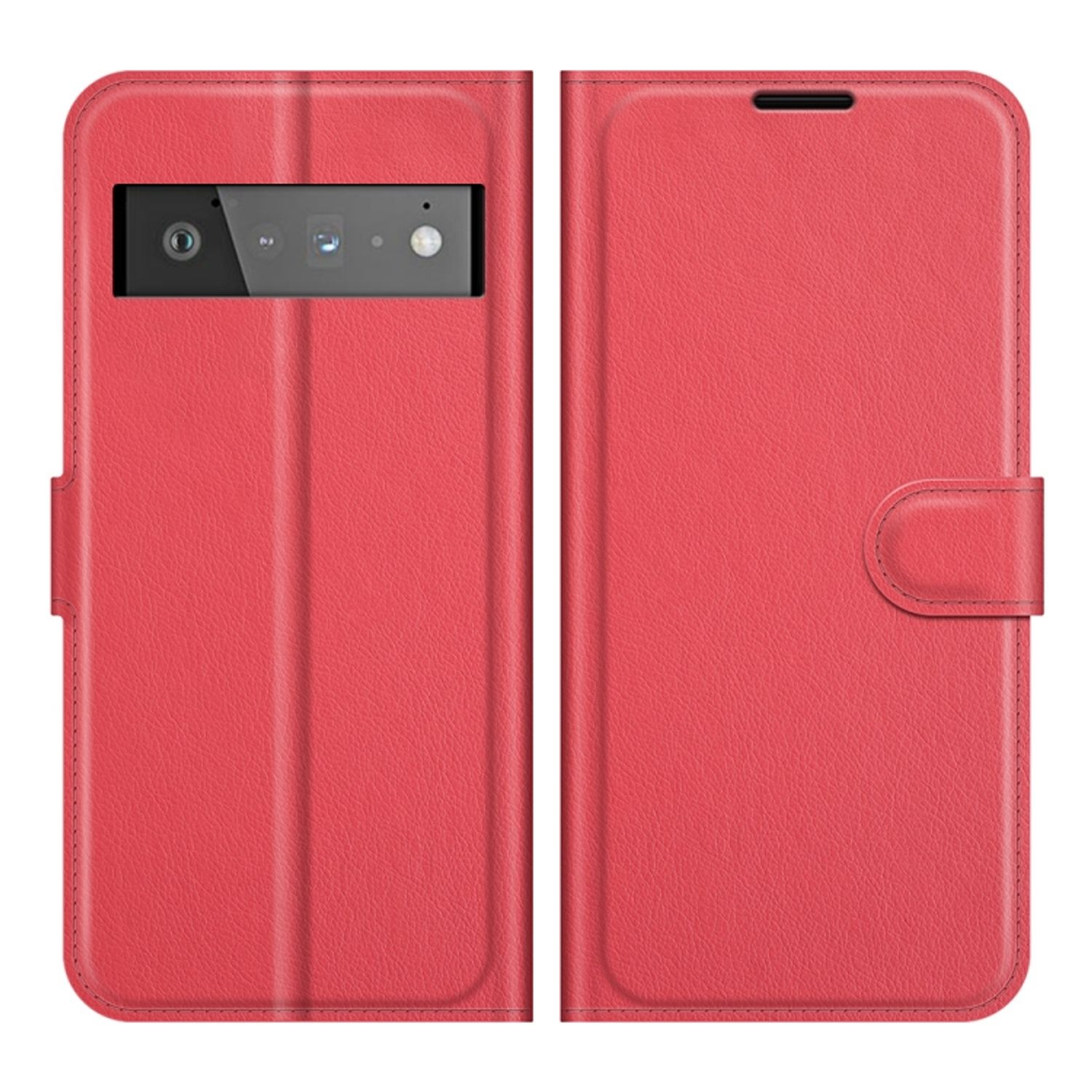 KÖNIG DESIGN Book Google, Pixel Bookcover, Rot Pro, Case, 6