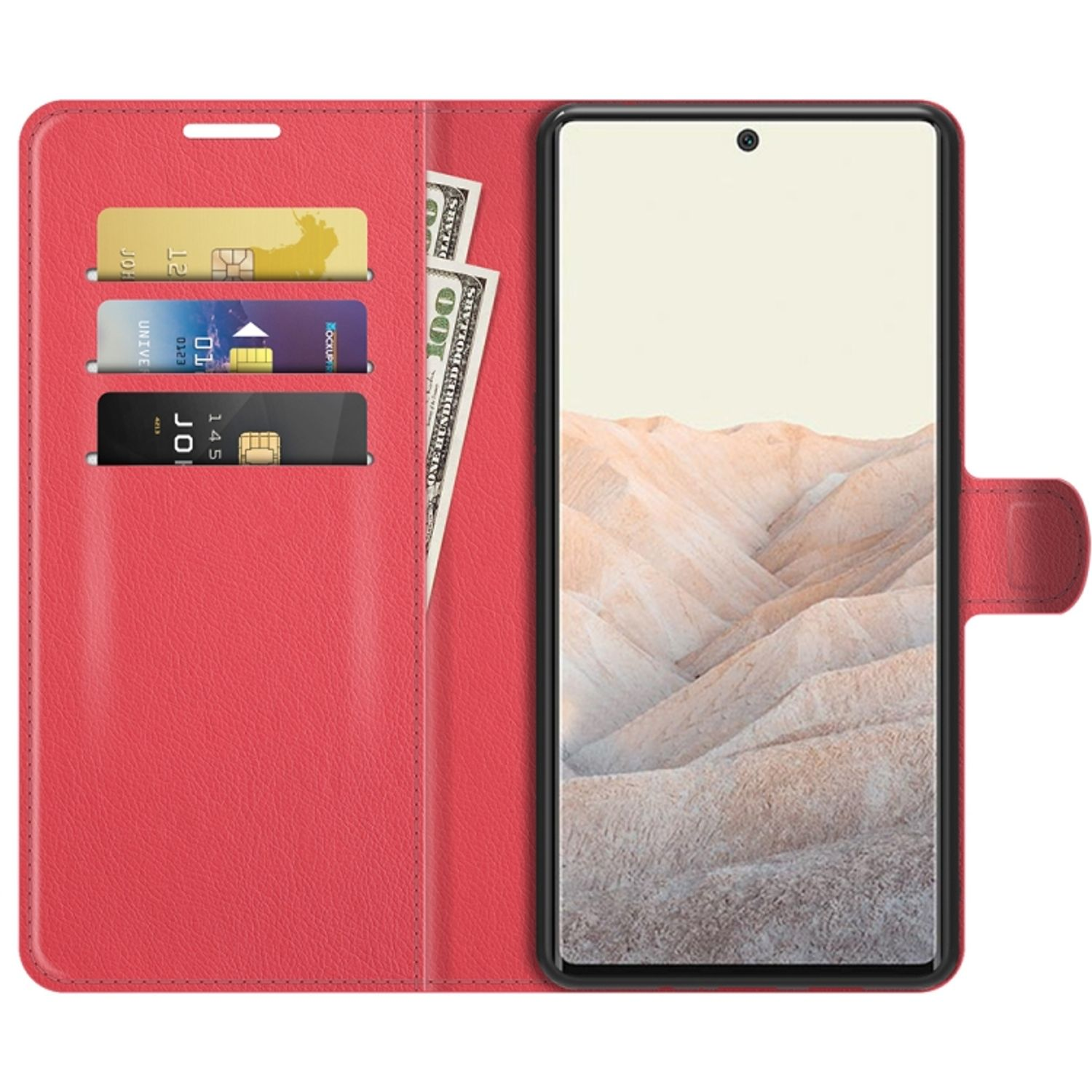 KÖNIG DESIGN Book Google, Pixel Bookcover, Rot Pro, Case, 6