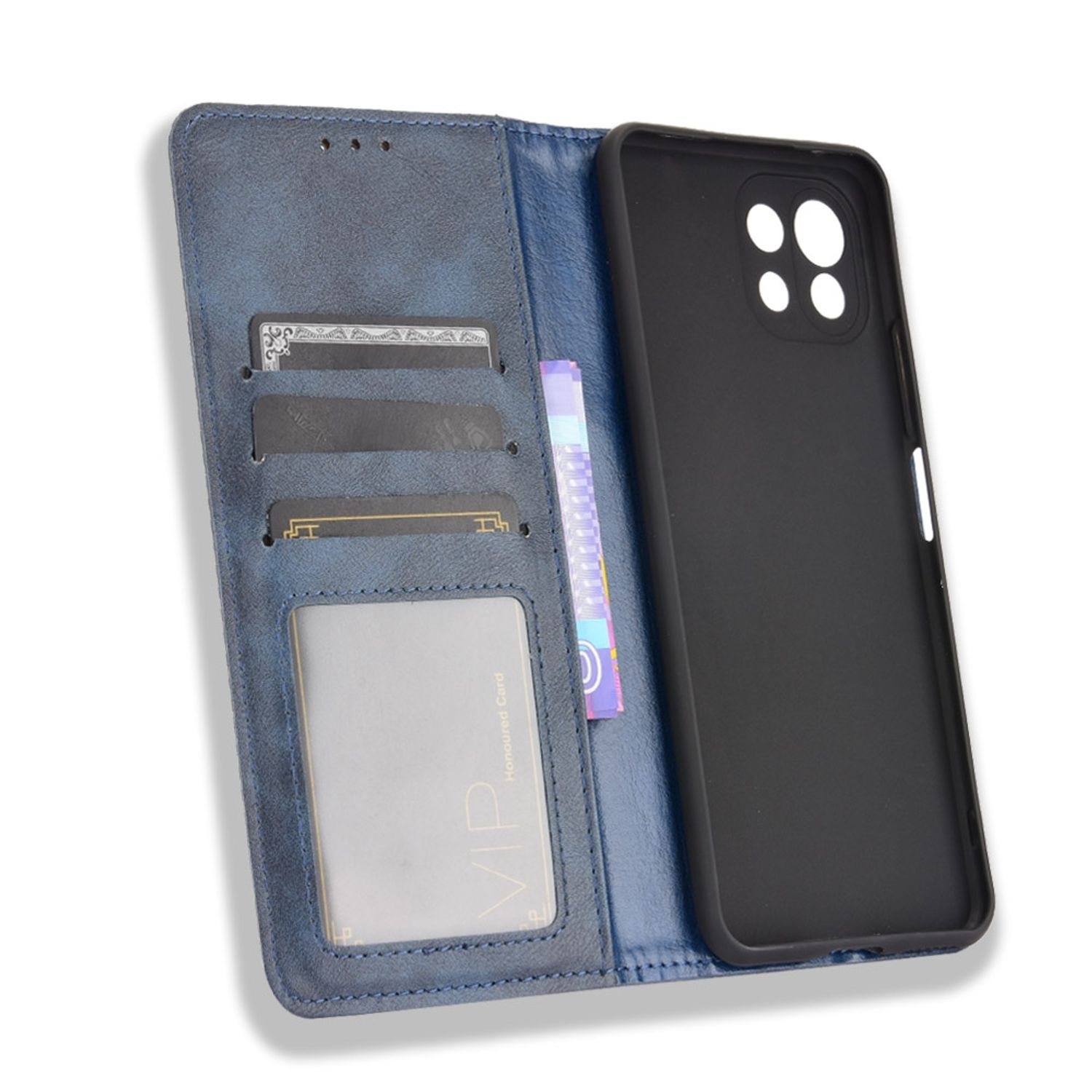 KÖNIG Xiaomi, 11 Blau Book Mi Case, DESIGN Bookcover, Lite,