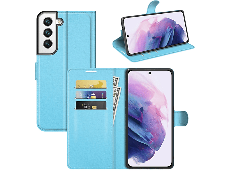 KÖNIG Blau S22 Book Bookcover, Case, Samsung, Plus 5G, DESIGN Galaxy