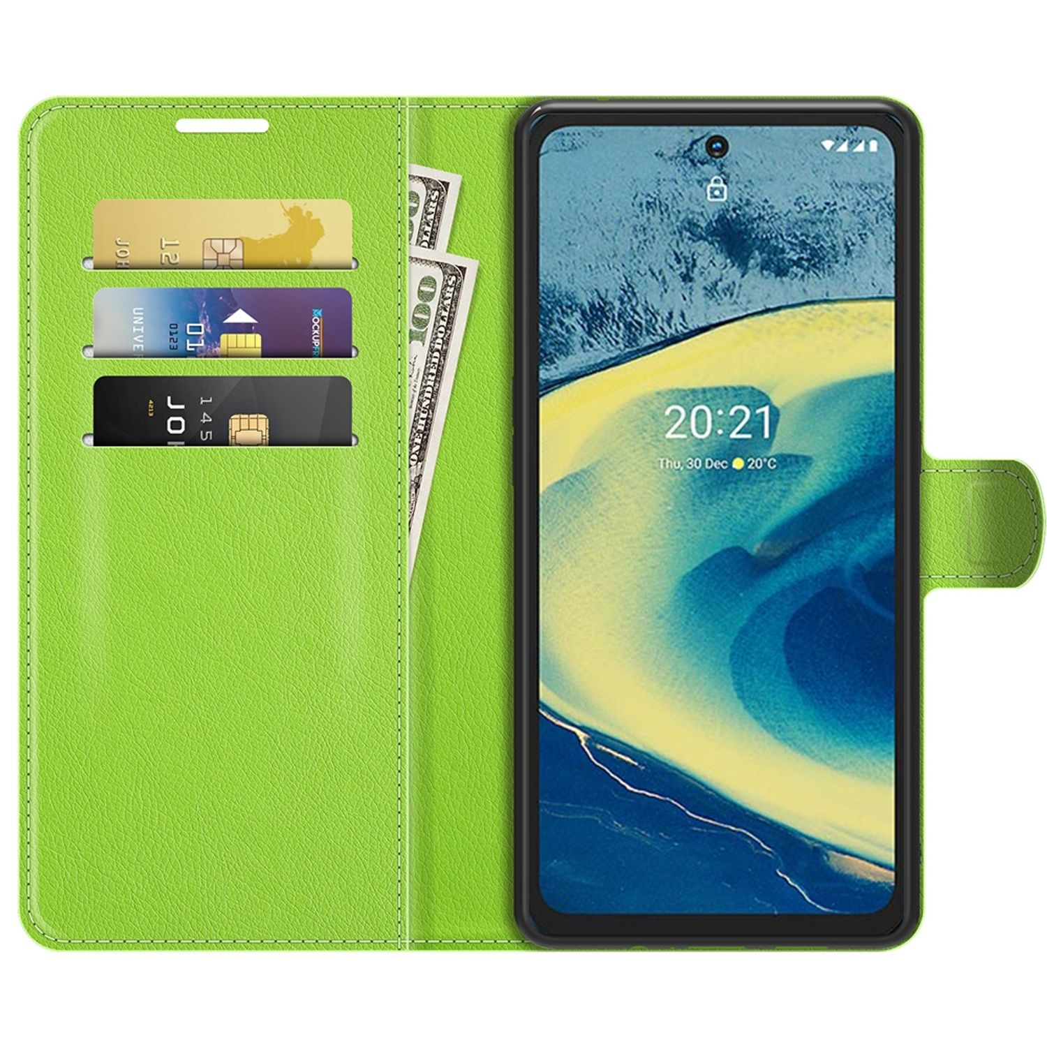 Nokia, Bookcover, KÖNIG Case, DESIGN XR20, Book Grün