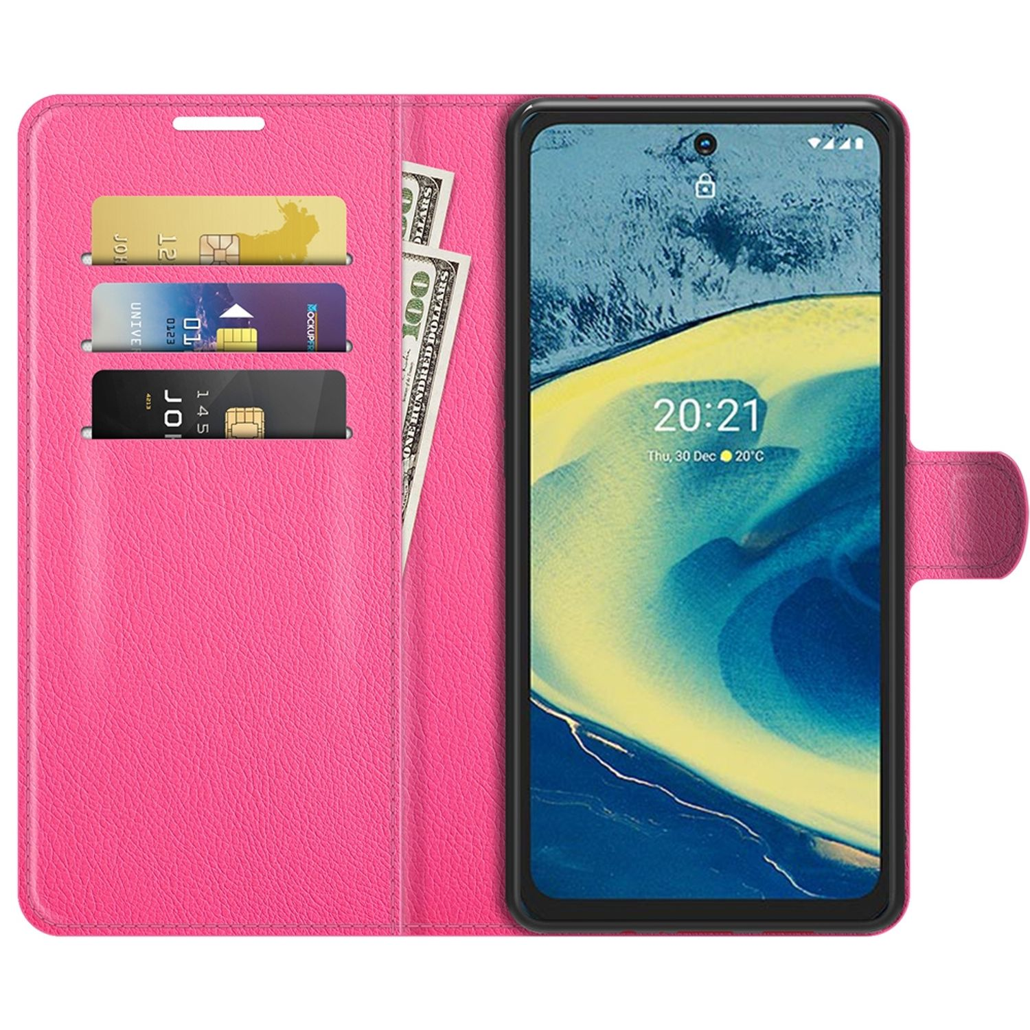 KÖNIG DESIGN Book Case, XR20, Nokia, Pink Bookcover