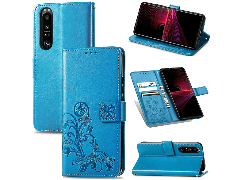 KÖNIG DESIGN Book 1 Xperia Blau III, Bookcover, Case, Sony