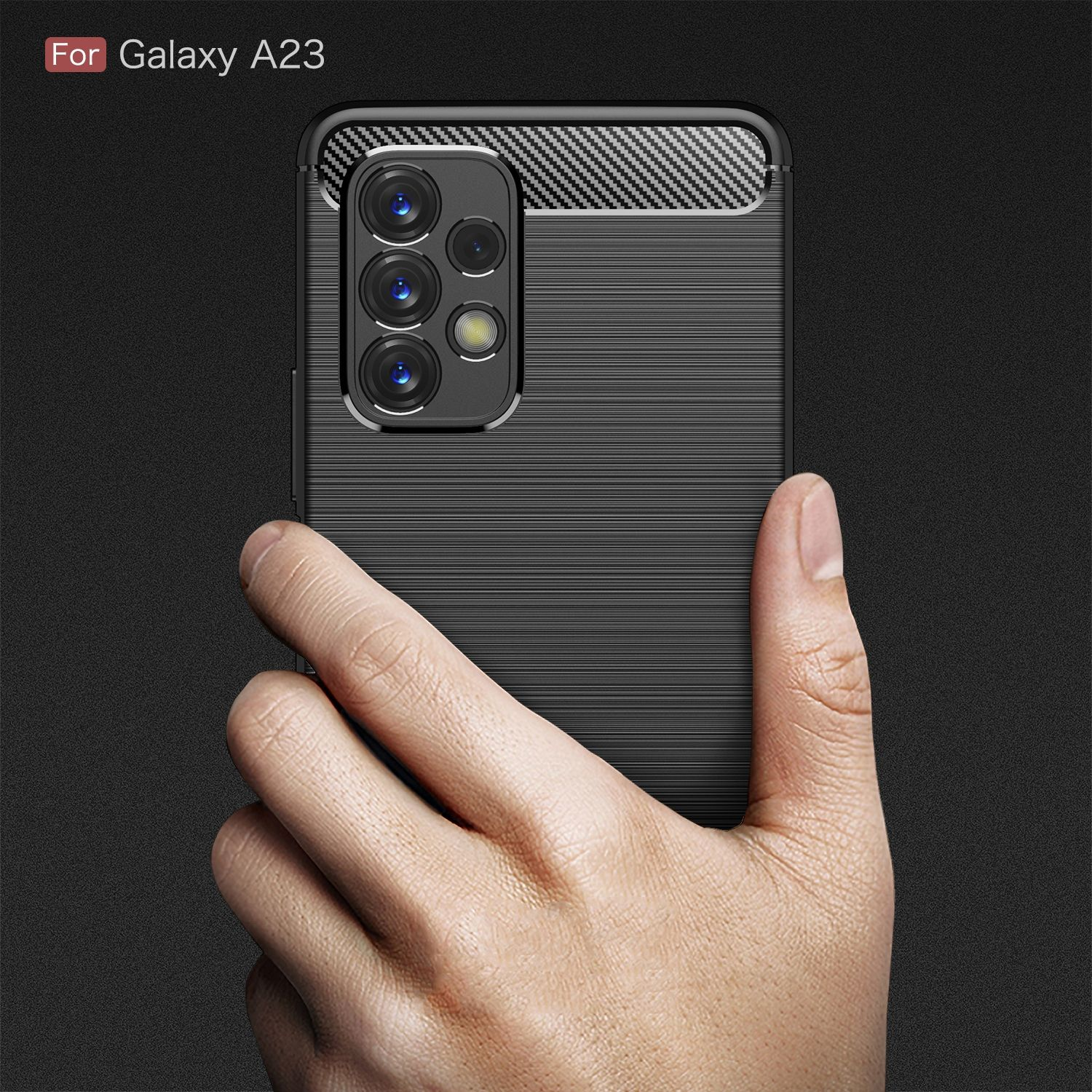 Schwarz Samsung, DESIGN Case, Galaxy KÖNIG Backcover, A23,