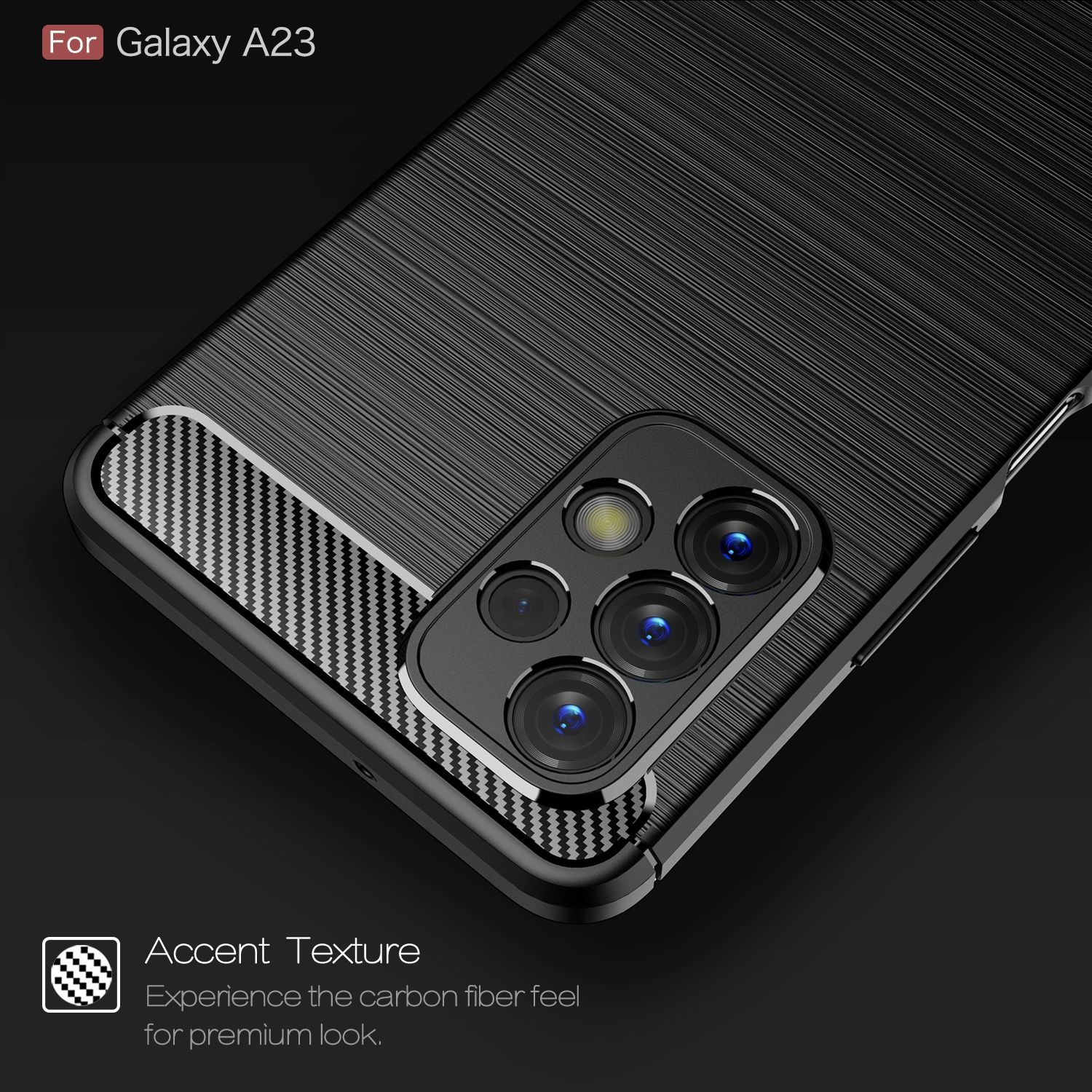 Schwarz Samsung, DESIGN Case, Galaxy KÖNIG Backcover, A23,