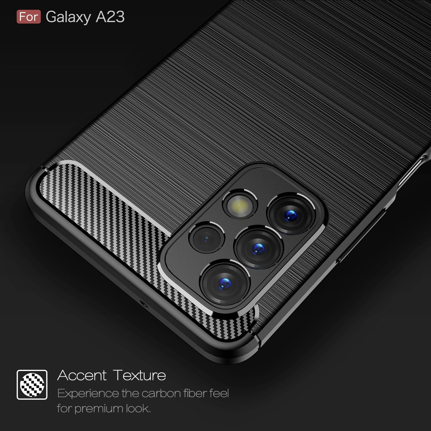 Schwarz Backcover, Galaxy DESIGN Case, A23, KÖNIG Samsung,