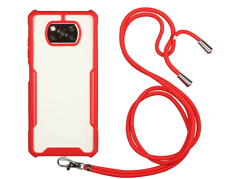 KÖNIG DESIGN Case, Umhängetasche, Xiaomi, Poco X3, Rot